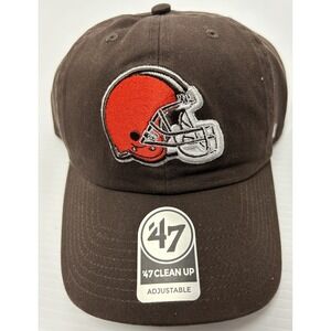Cleveland Browns '47 Brand NFL Clean Up Adjustable Strapback Hat Cap Logo
